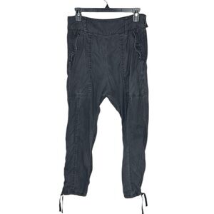 By ANTHROPOLOGIE Gray Dropped Utility Cropped 100% Lyocell Jogger Pants size 0